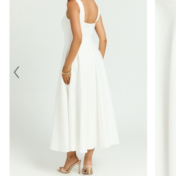 Showpo Bernie White Midi Dress - Picture 2 of 8
